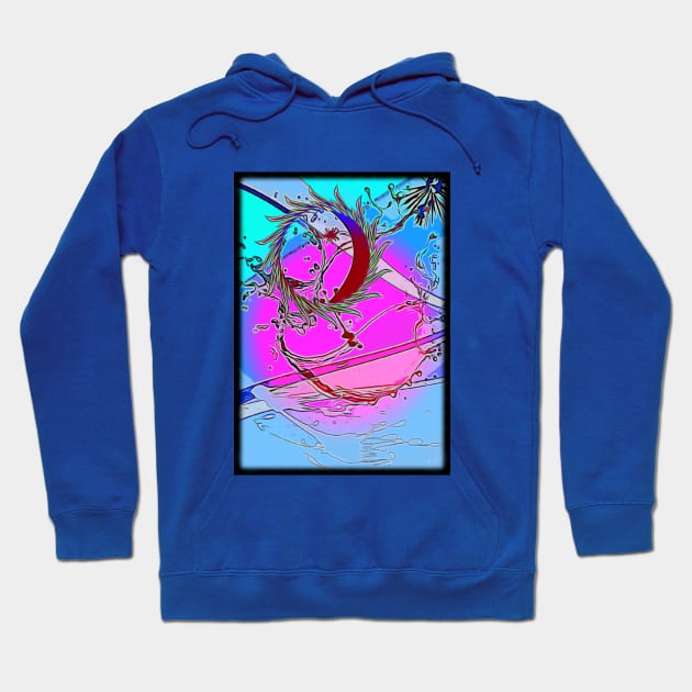 Surf sunrise graffiti Hoodie by SilverPixieArt